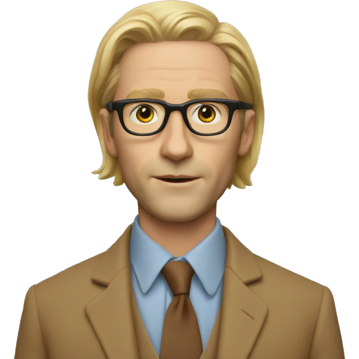 Professional ID photo of Wes Anderson emoji