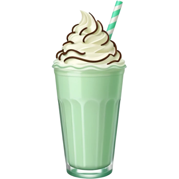 Mint green realistic milkshake emoji