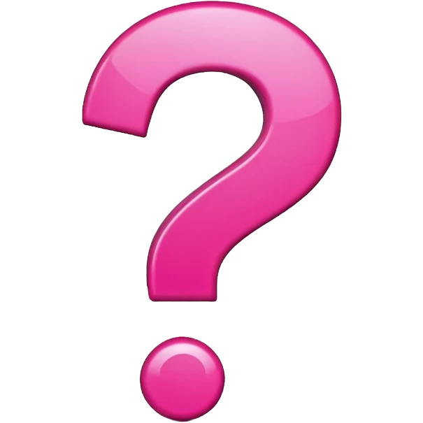Pink question icon emoji