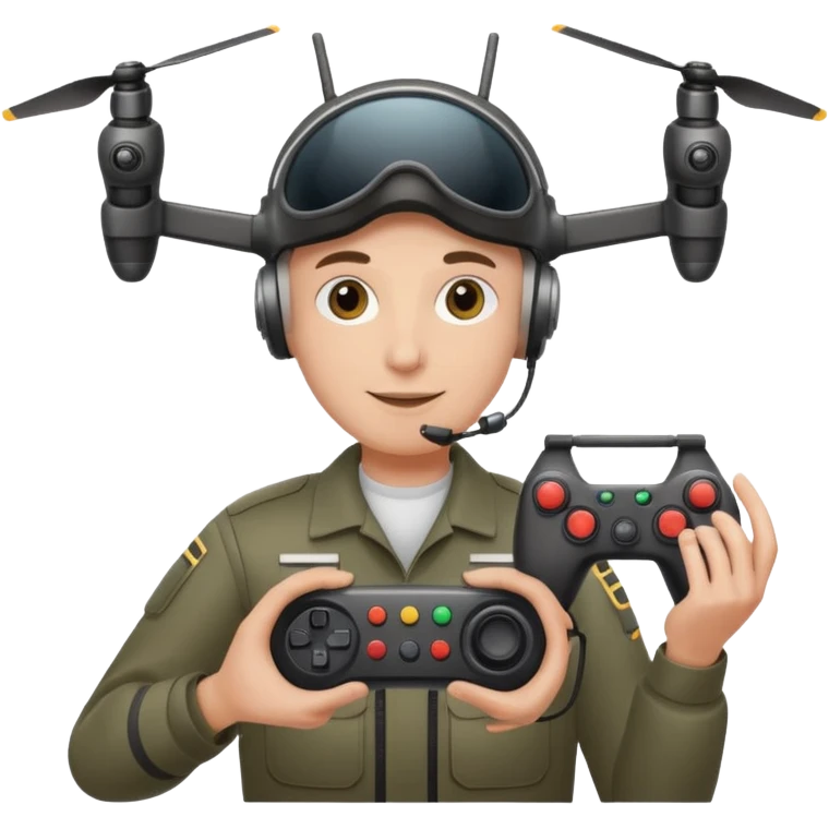 Adult with controller,Drone Pilot emoji