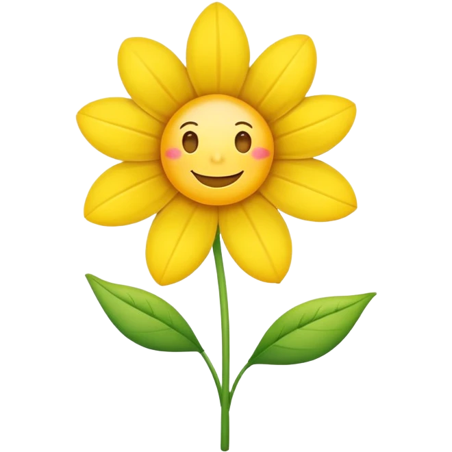 Smile flower emoji