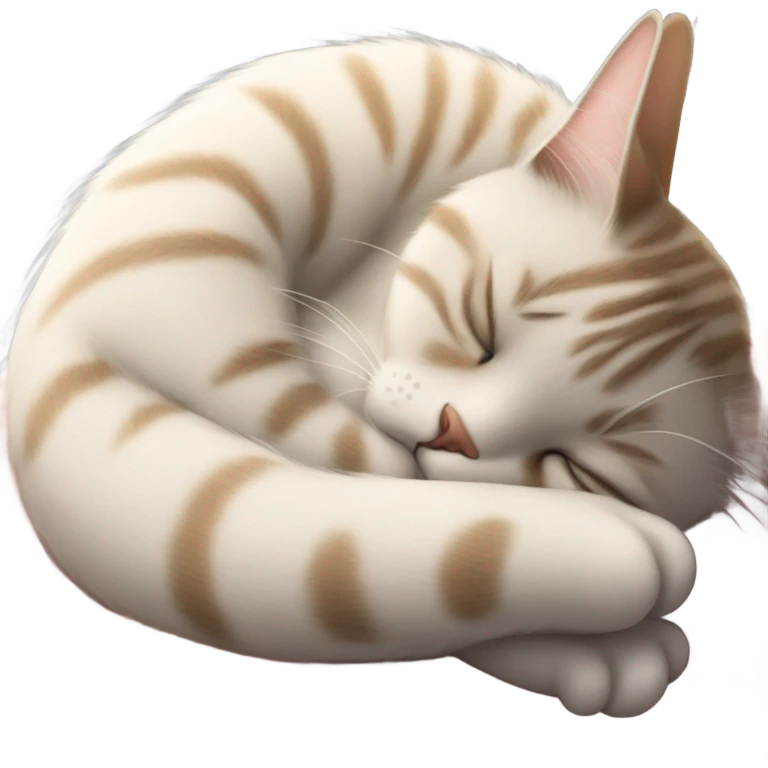 Cat sleeping on person  emoji