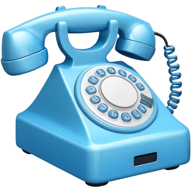 Light blue phone emoji