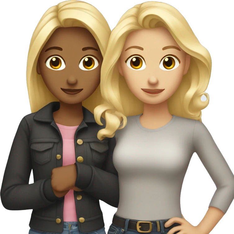 Two blonde best friends  emoji