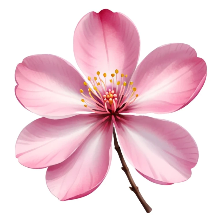 sakura flower with watercolor effect emoji