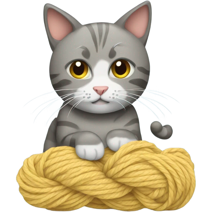 cat with yarn emoji