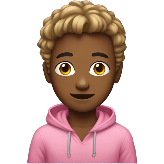 Shirtless boy with pink hoodie  emoji