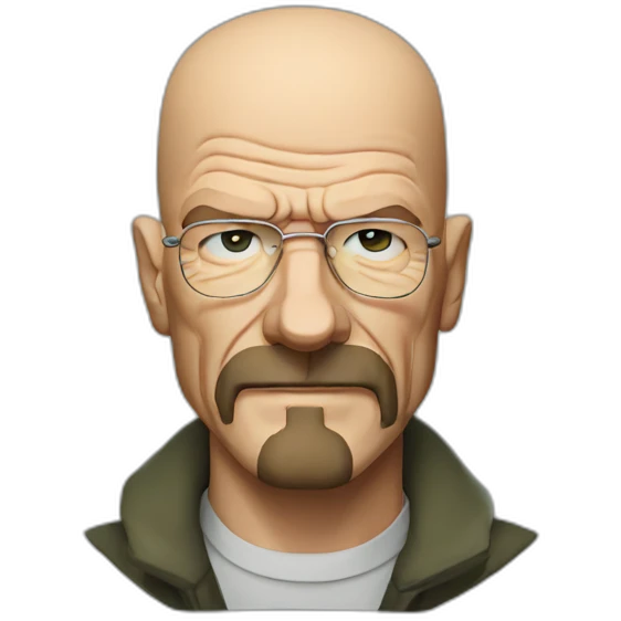 Walter white with a slip emoji