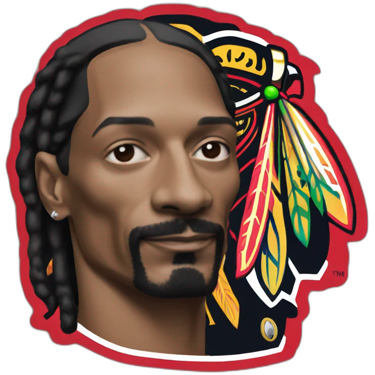 Snoop dogg on Chicago Blackhawks logo emoji