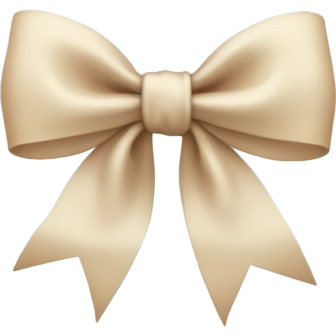 pretty beige bow emoji