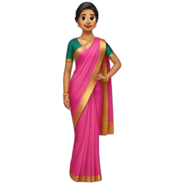 Pink saree emoji