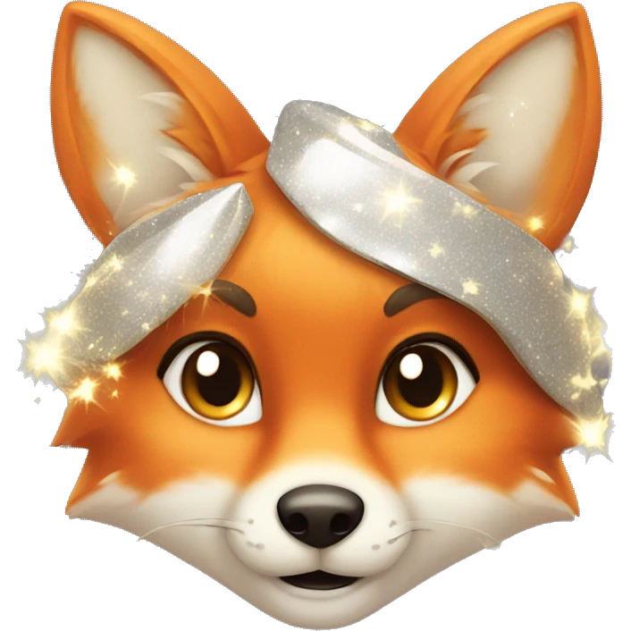 Cute fox wit sparkle  emoji
