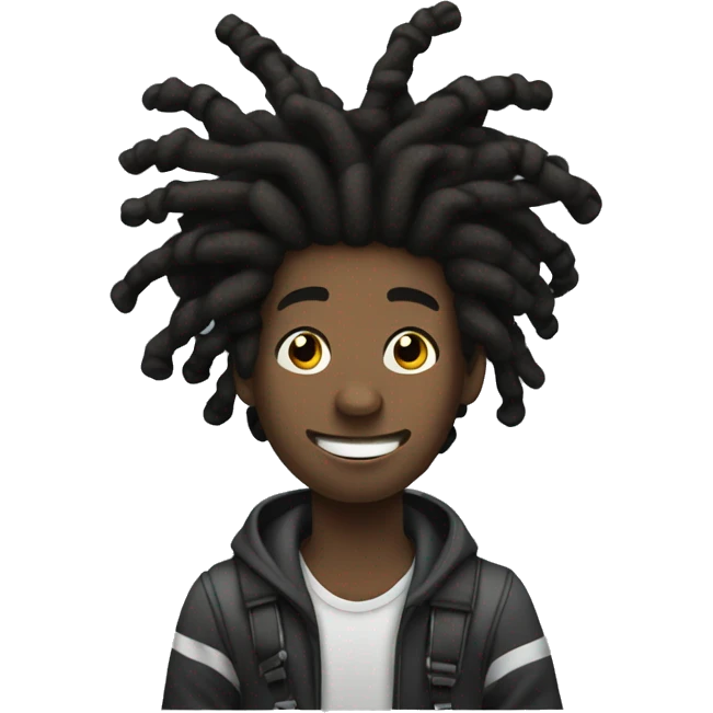 black 20 year old man with dreads on a rollercoaster emoji