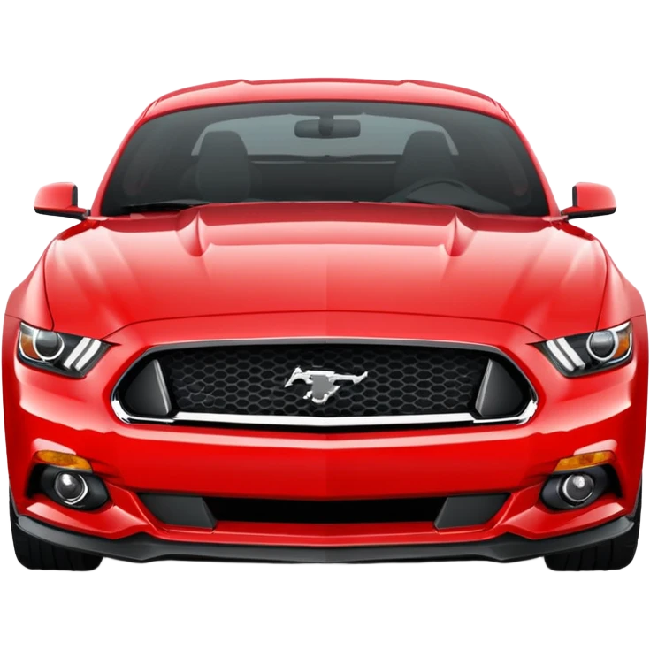 Ford Mustang perfect front view emoji