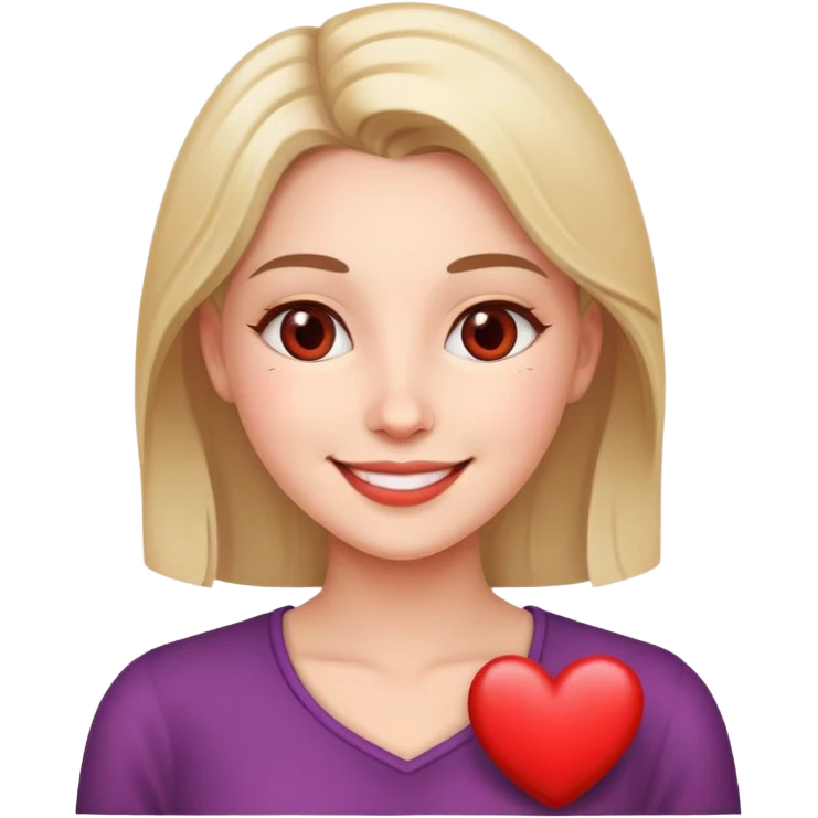 Charity with a heart and kind smile emoji