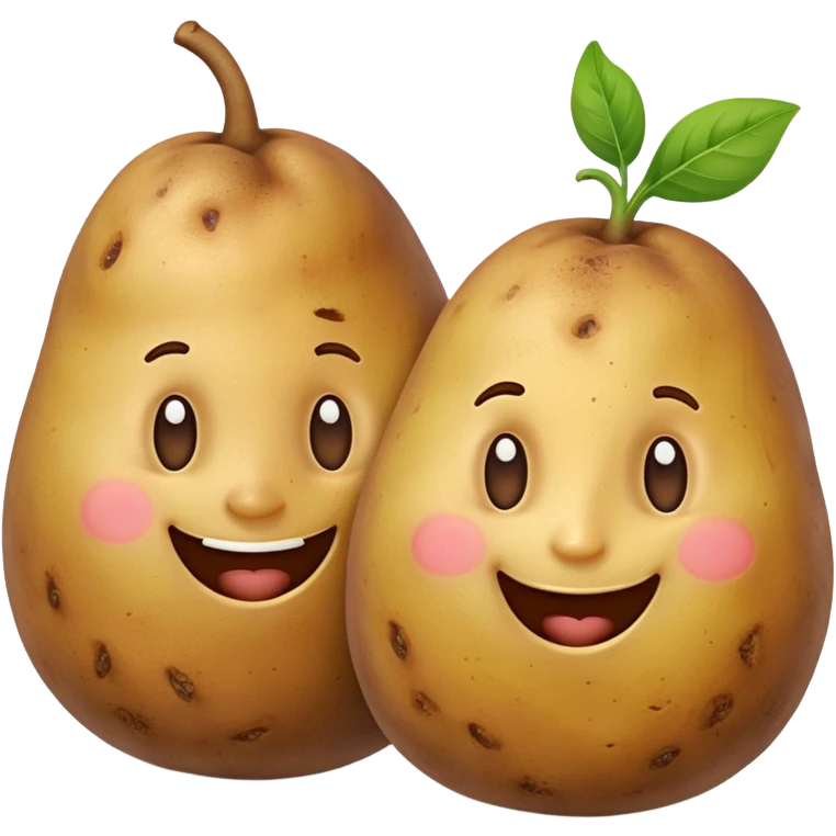 two happy potatoes emoji
