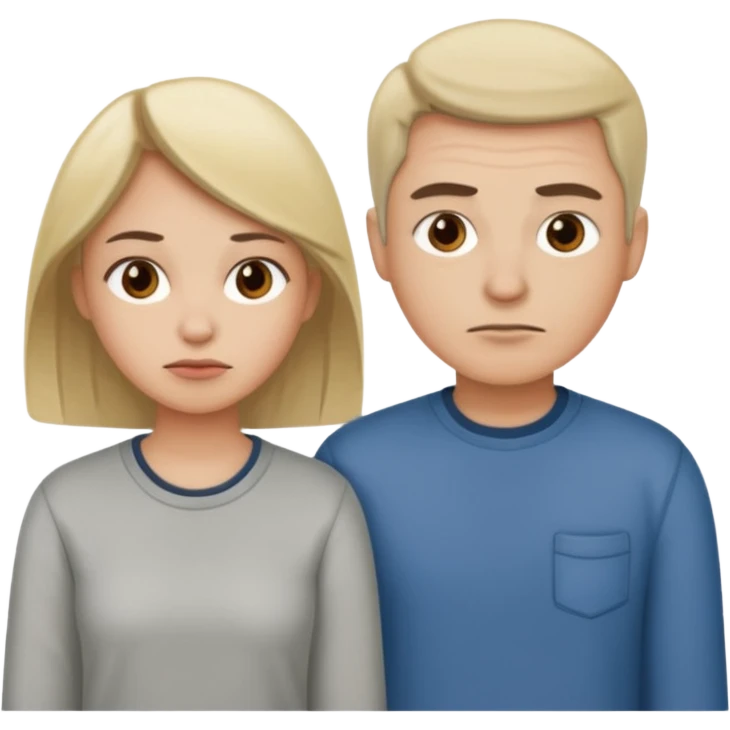 Two people that are bored emoji