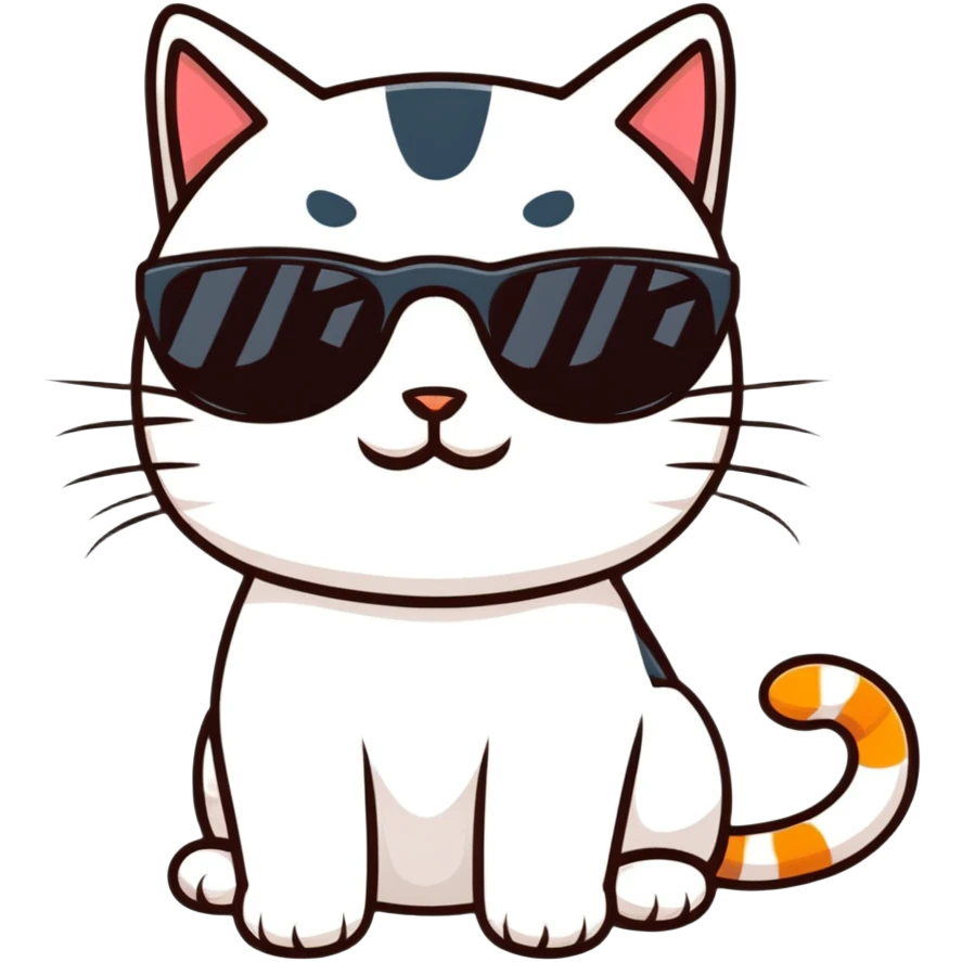 Cat with sunglasses emoji