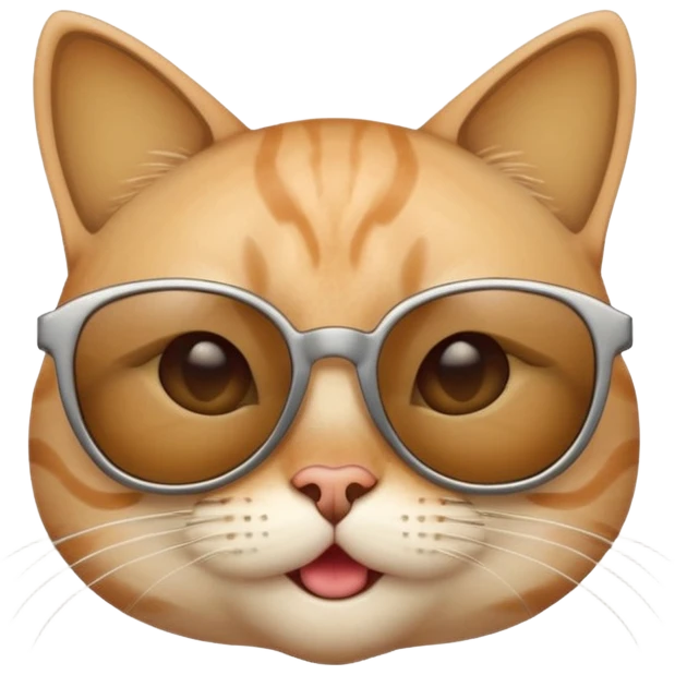 cat wearing sunglasses, playful expression emoji