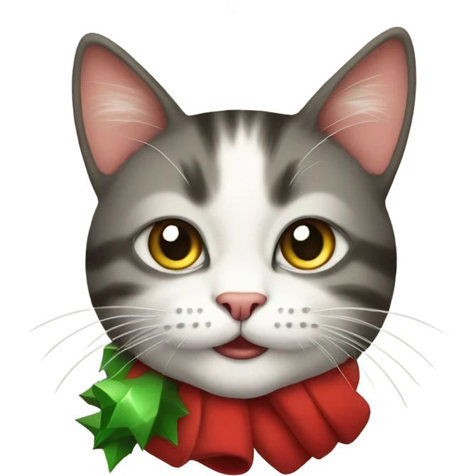 Christmas cat emoji