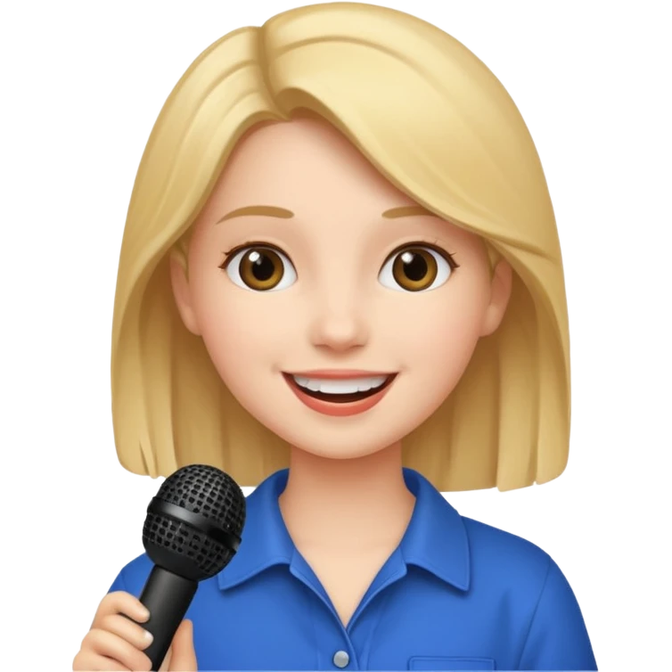 Girl with Microphone emoji