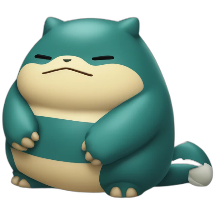 Snorlax on a computer emoji