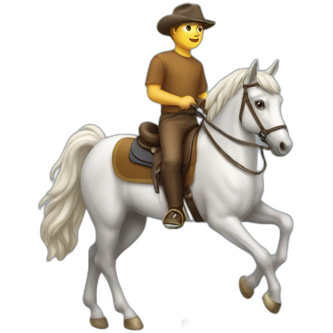 chat sur cheval emoji