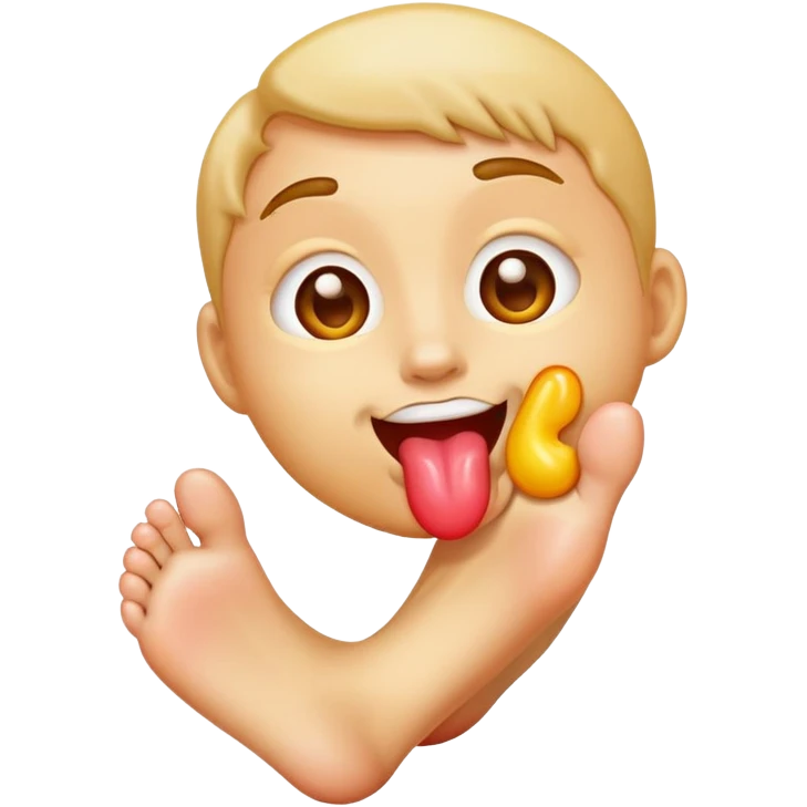 Emoji licking feet emoji