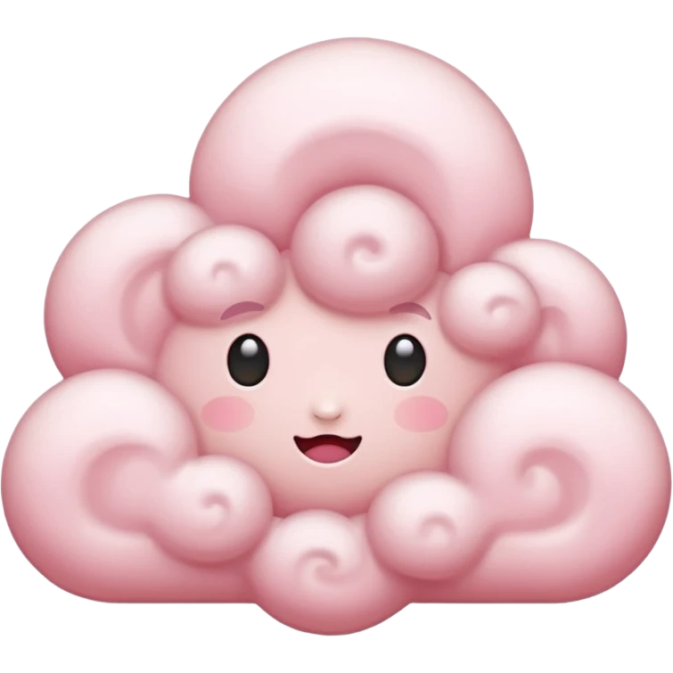 A soft pink cloud  emoji