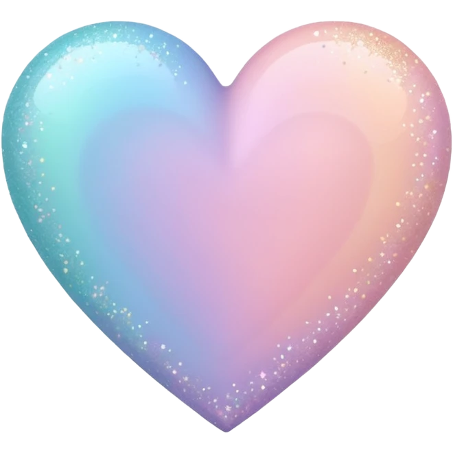 pastel heart with a subtle glitter effect emoji