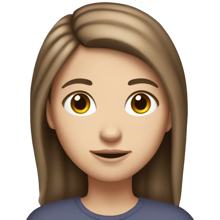white girl brown hair full body emoji