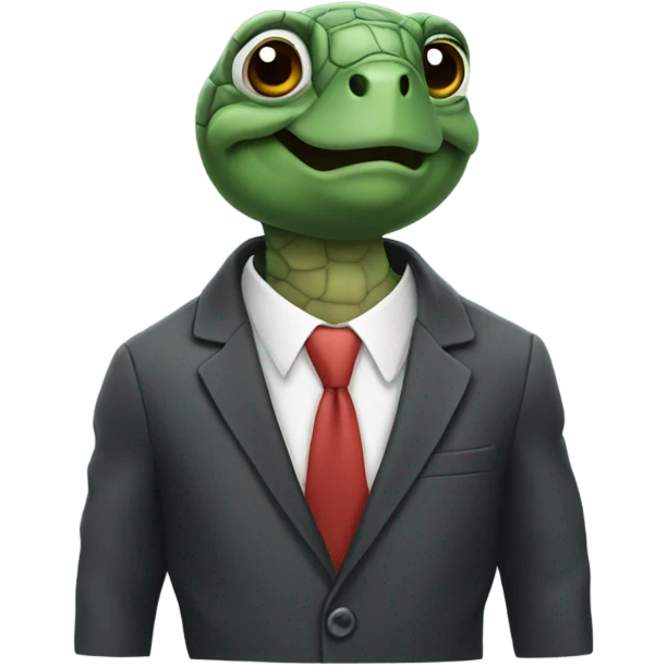 Turtle wearing a suit  emoji