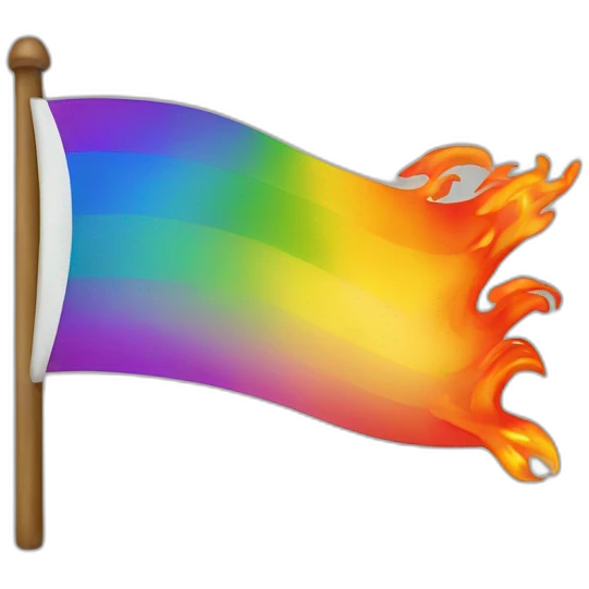 lgbt flag fire emoji