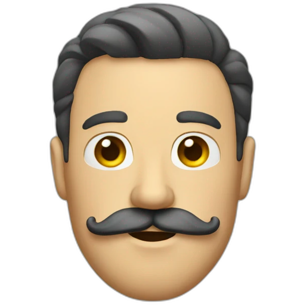 man with big mustache emoji