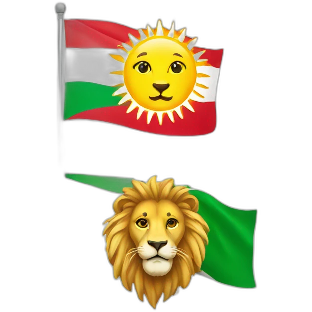 Lion and sun flag of Iran emoji