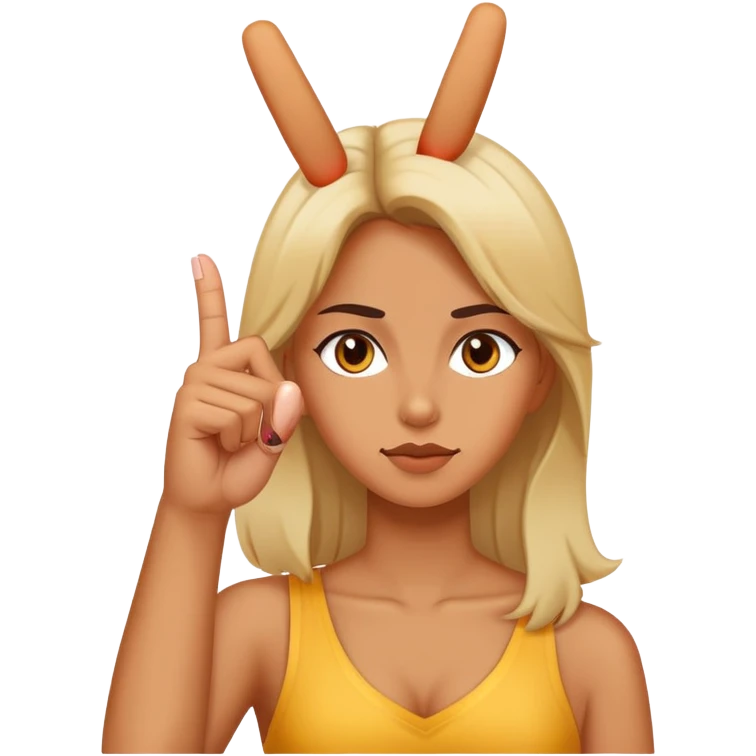 Girl sticking up middle finger  emoji