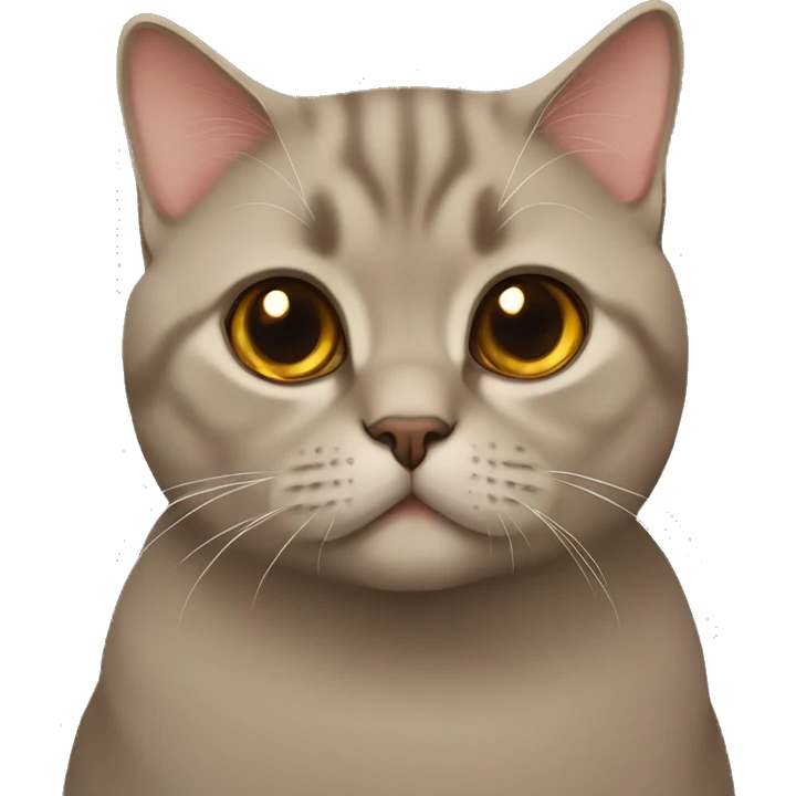 brown british shorthair cat emoji