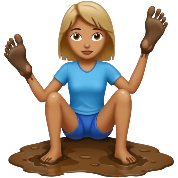 wet and muddy feet of a woman emoji