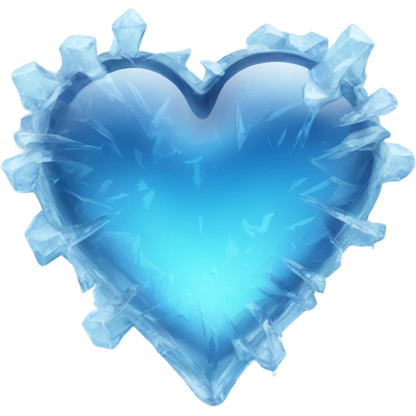 A blue heart freezed emoji
