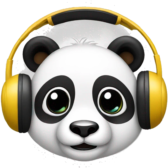 Panda with headphones emoji