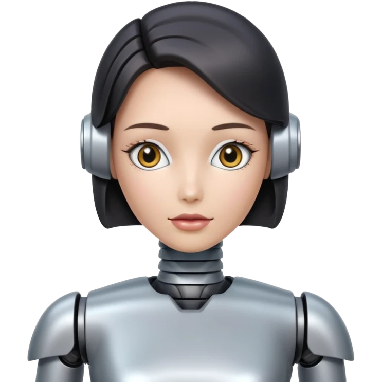 A feminine female robot  emoji