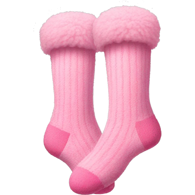 pink fluffy thick socks emoji
