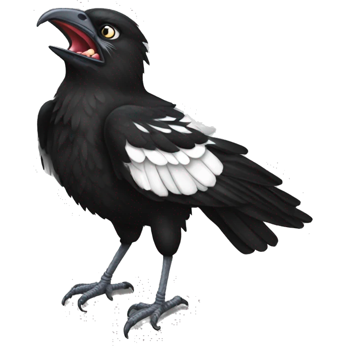 Collingwood magpie with fangs  emoji
