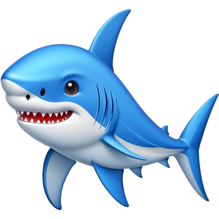 Tiburón con tenis azules  emoji