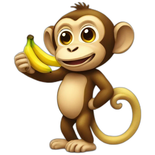 Monkey with banana emoji