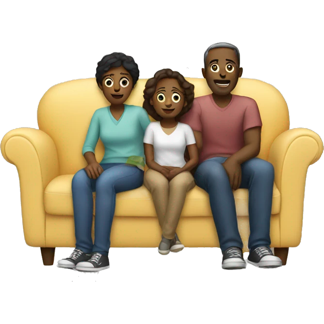 Family sitting on a couch emoji