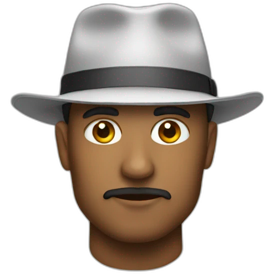 Gigachad with hat emoji