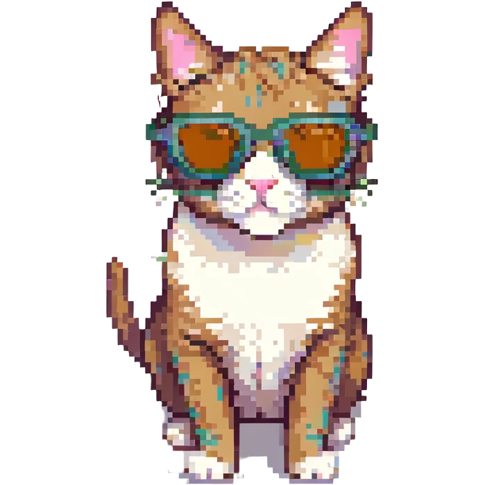 A cat wearing sunglasses emoji