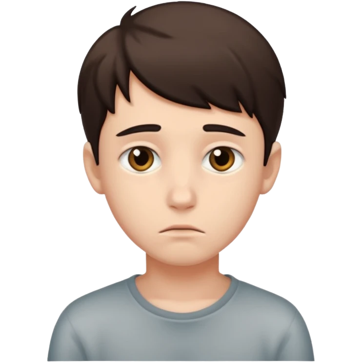 lonely boy portrait emoji