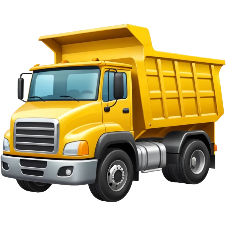 Draw a yellow dump truck with an open bed emoji